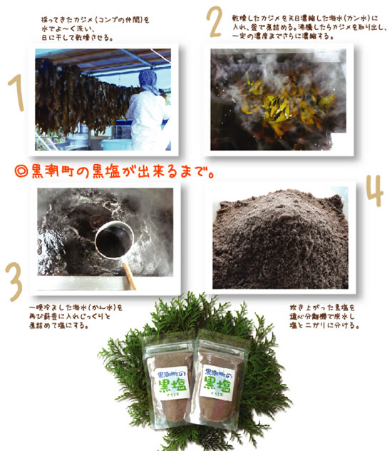 天然塩】天日手揉み塩「美味海（うまみ）」、自然海塩「りぐる」、「黒塩」 海工房